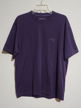 Adidas Yohji Yamamoto Y-3 Deep Purple Short Sleeve Crew T-Shirt